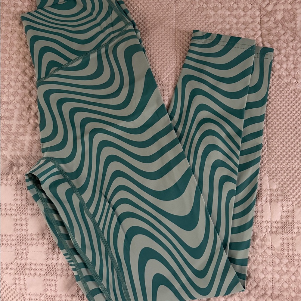 Vitality Green and Teal Patterned Leggings